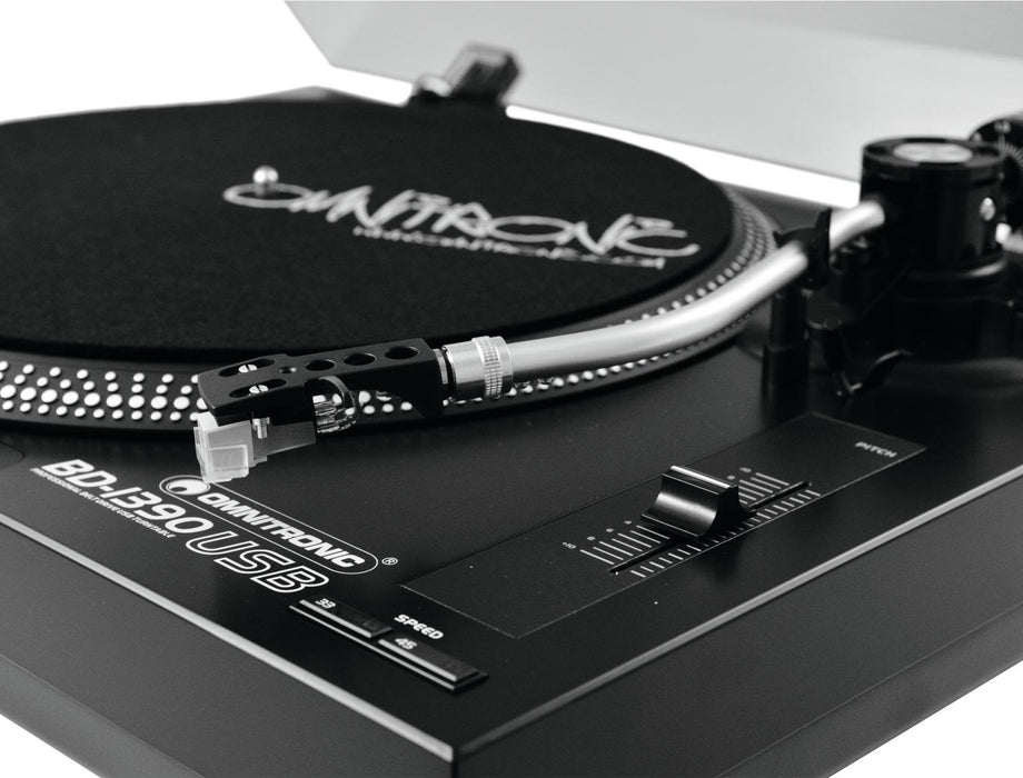 EAN 4026397356083 - Omnitronic BD-1390 Tocadiscos de tracción por correa portátil Negro imagen 8
