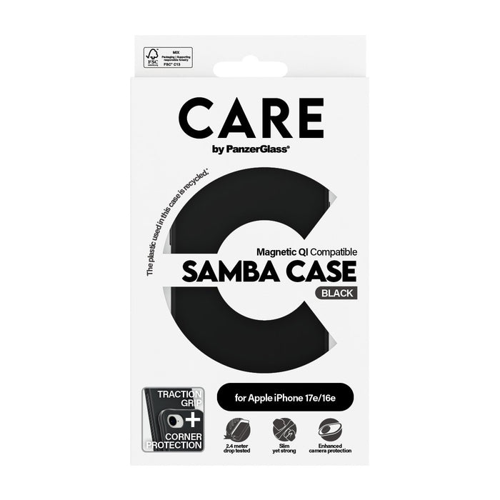 EAN 5715685020995 - PanzerGlass CARE™ by ® Samba Case Black w. Qi Compatible iPhone 17e | 16e funda para teléfono móvil Negro imagen 3