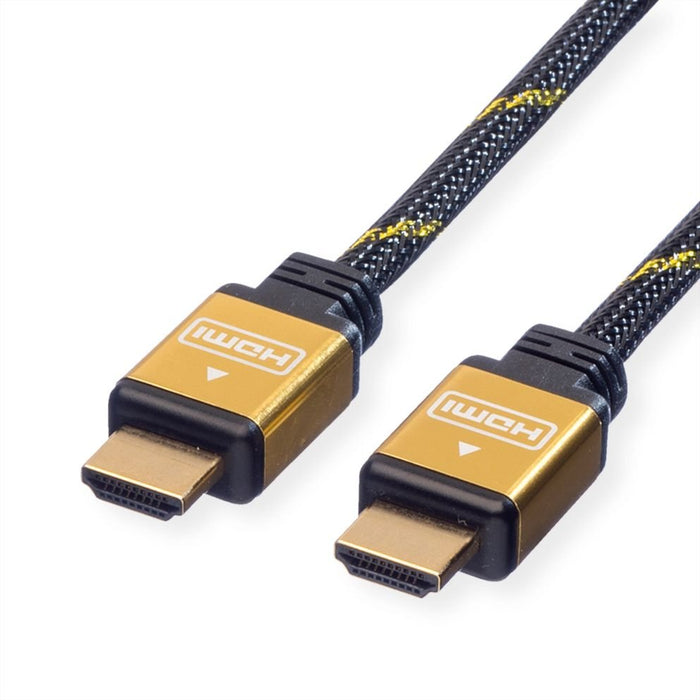 EAN 7611990193462 - ROLINE GOLD HDMI High Speed Cable + Ethernet, M/M 5 m cable HDMI HDMI tipo A (Estándar) Negro, Oro imagen 1