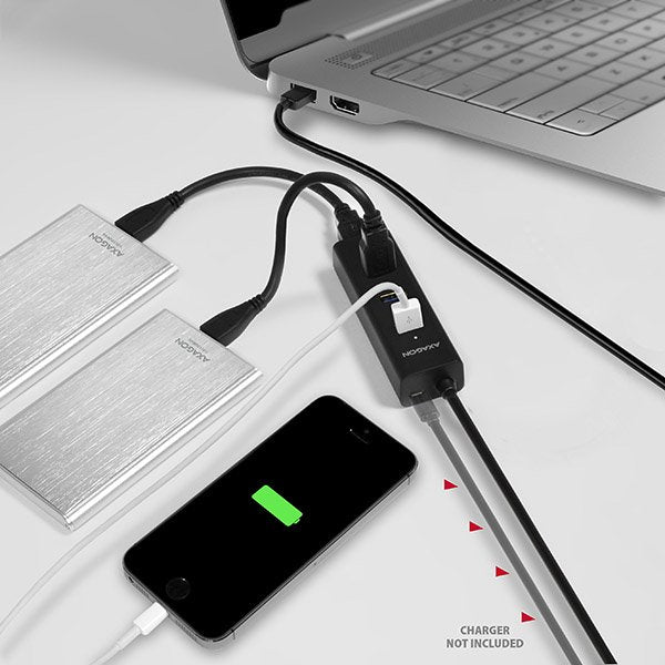 EAN 8595247903532 - Axagon HUE-S2BL hub de interfaz USB 3.2 Gen 1 (3.1 Gen 1) Type-A 5000 Mbit/s Negro imagen 3