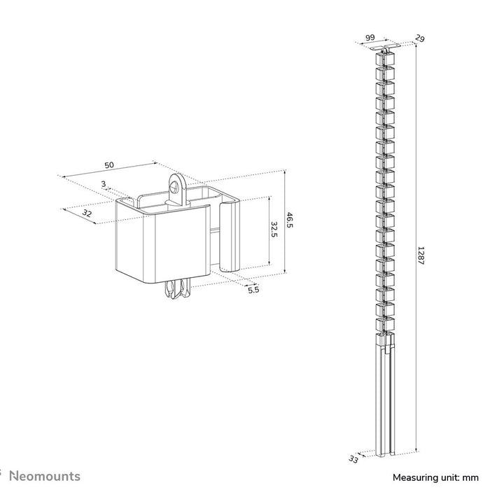 EAN 8721246340157 - Neomounts ADS06-133WH organizador de cables Escritorio Guía para cables Blanco 1 pieza(s) imagen 14