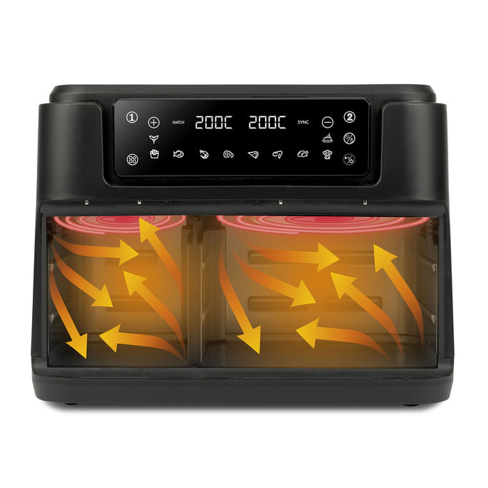 EAN 8055176402815 - Girmi FG26 freidora Doble 9 L Independiente 2400 W Freidora de aire caliente Negro imagen 4