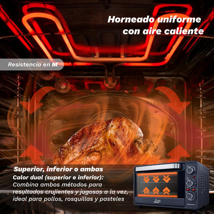 EAN 8426156019260 - Grunkel HR-48PROMAX horno 48 L 2200 W Negro, Acero imagen 8