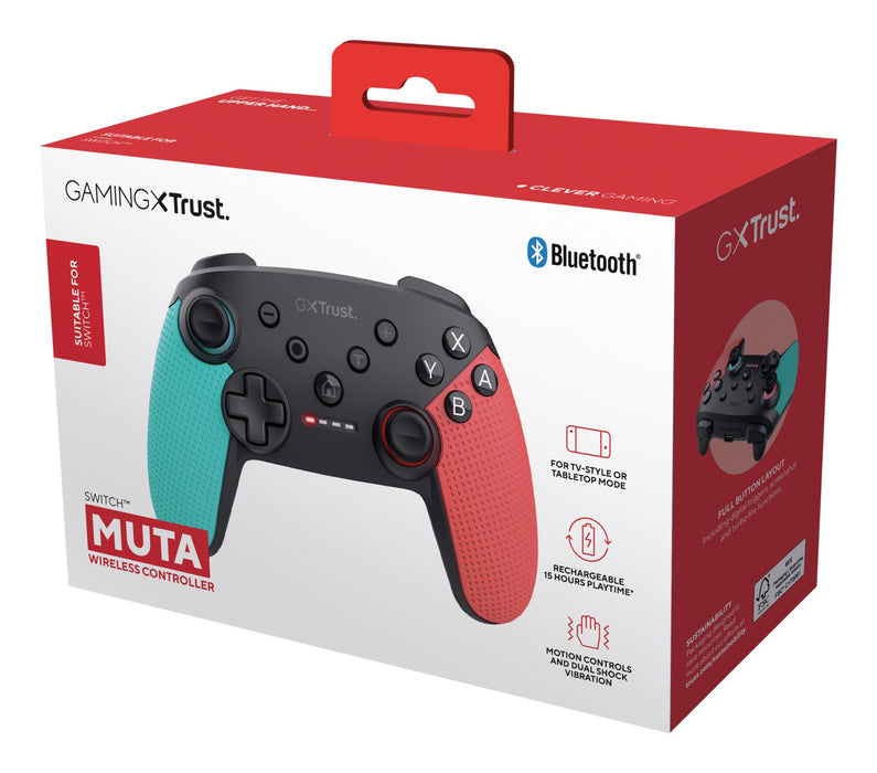 EAN 8713439254273 - Trust GXT 1246B Muta Negro, Azul, Rojo Bluetooth Gamepad Nintendo Switch, Nintendo Switch Lite imagen 6