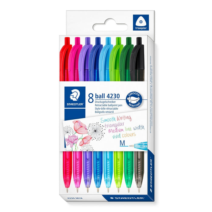 EAN 4007817102947 - Staedtler Ball 4230 Multicolor Bolígrafo de punta retráctil con pulsador Medio 8 pieza(s) imagen 1