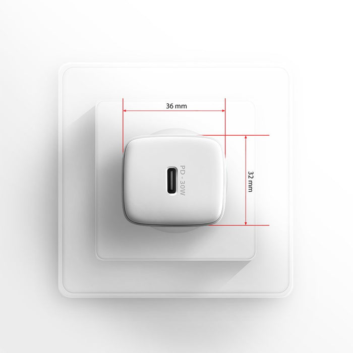 EAN 8595247908322 - Axagon ACU-PD30W wall charger 1x QC3.0/AFC/FCP/PD type-C 30W white Teléfono móvil, Smartphone, Reloj inte imagen 7