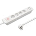 EAN 5901878502823 - Qoltec 50282 limitador de tensión Blanco 4 salidas AC 230 V 1,8 m imagen 1