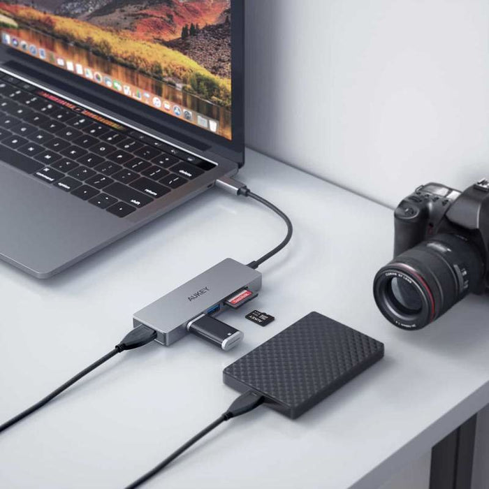 EAN 5902666662293 - AUKEY CB-C63 base para portátil y replicador de puertos Negro, Gris imagen 3