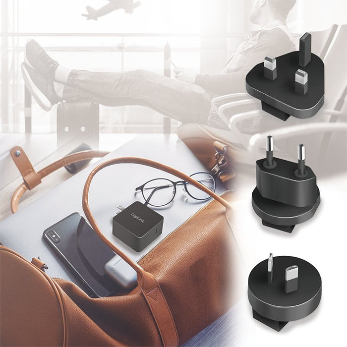 EAN 4052792069723 - LogiLink PA0302 cargador de dispositivo móvil Universal Negro Corriente alterna Carga rápida Interior imagen 8