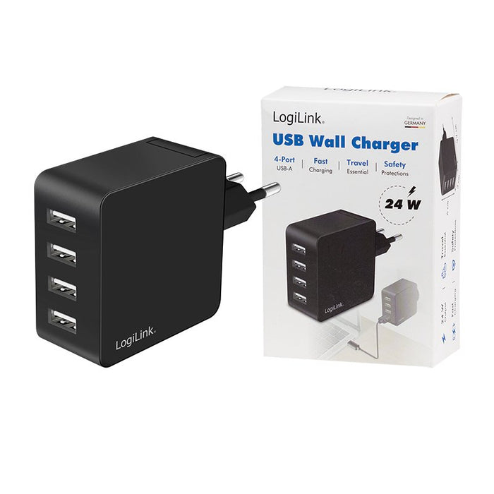 EAN 4052792074284 - LogiLink PA0336 cargador de dispositivo móvil Universal Negro Corriente alterna Carga rápida Interior imagen 5