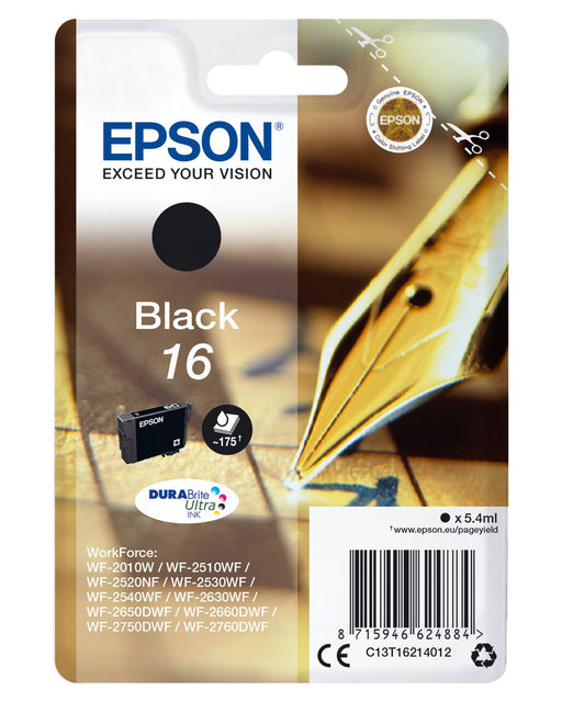 EAN 5057454503620 - Epson Pen and crossword C13T16214012 cartucho de tinta 1 pieza(s) Original Rendimiento estándar imagen 1