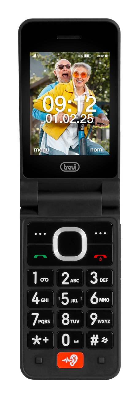 EAN 8011000042435 - Trevi FLEX PLUS 95 4G 7,11 cm (2.8") 210 g Negro Teléfono para personas mayores imagen 2