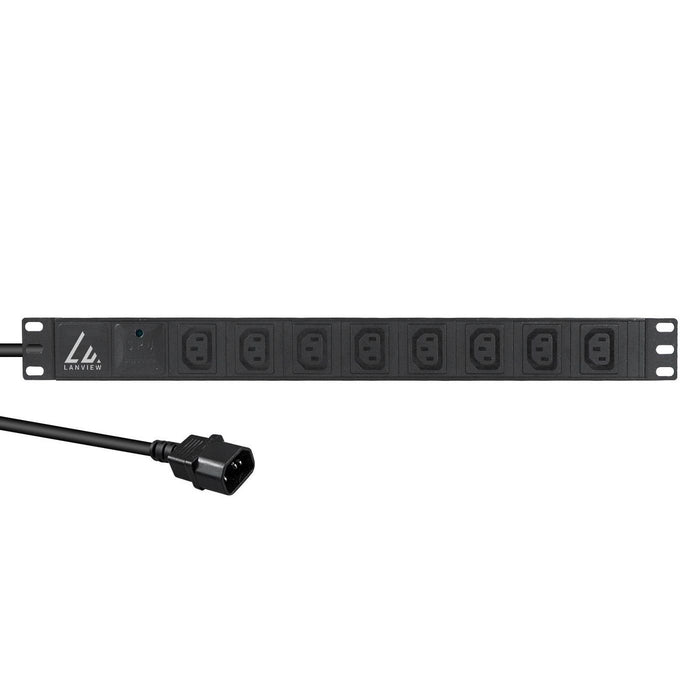 EAN 5715063306079 - Lanview LVR-2MC14-SPD-C13X8 unidad de distribución de energía (PDU) 8 salidas AC 1U Negro imagen 1