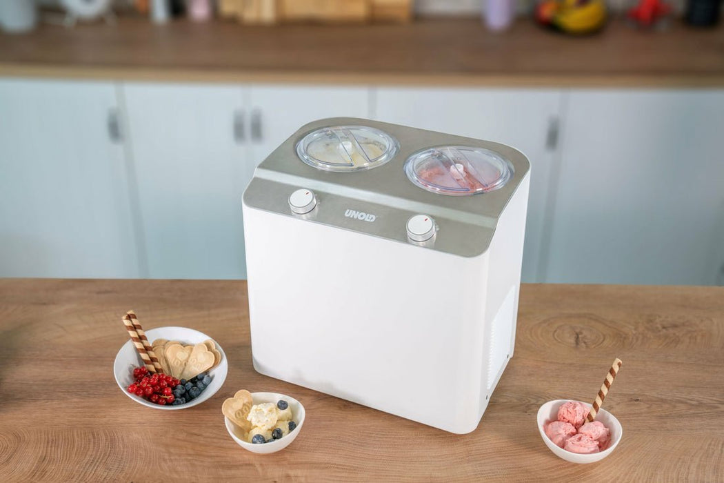 EAN 4011689488306 - Unold Doppio Compresor de helados 2,4 L 250 W Acero satinado, Blanco imagen 7