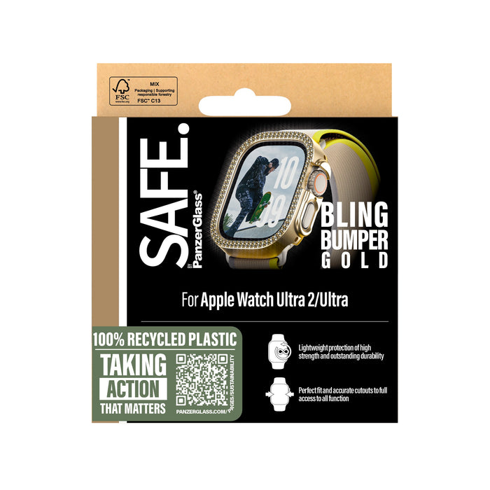 EAN 5715685003820 - PanzerGlass SAFE. by ® Bling Bumper Gold Apple Watch Ultra 3 | Ultra 2 | Ultra | 49mm funda para teléfono imagen 3
