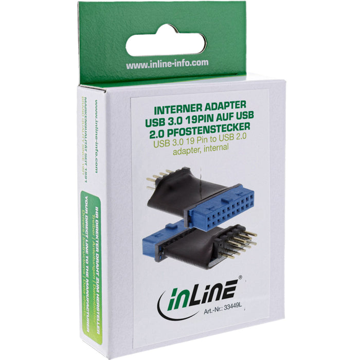 EAN 4043718209958 - InLine 4043718209958 USB 3.0 19 Pin USB 2.0 internal Negro, Azul imagen 3