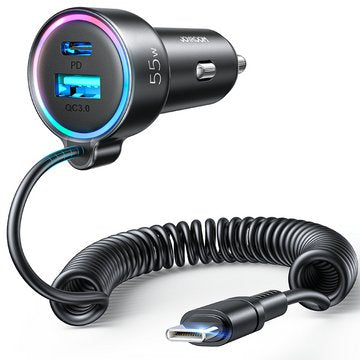 EAN 6956116744915 - JOYROOM JR-CL07 cargador de dispositivo móvil Universal Negro Encendedor de cigarrillos Carga rápida Auto imagen 1