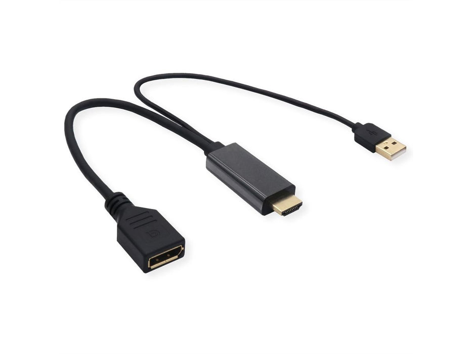 EAN 7630049632509 - VALUE 12.99.3146 adaptador de cable de vídeo 0,3 m HDMI tipo A (Estándar) DisplayPort Negro imagen 1