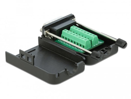 EAN 4043619665662 - DeLOCK 66566 cambiador de género para cable serial Sub-D15 16 pin terminal block Negro imagen 2