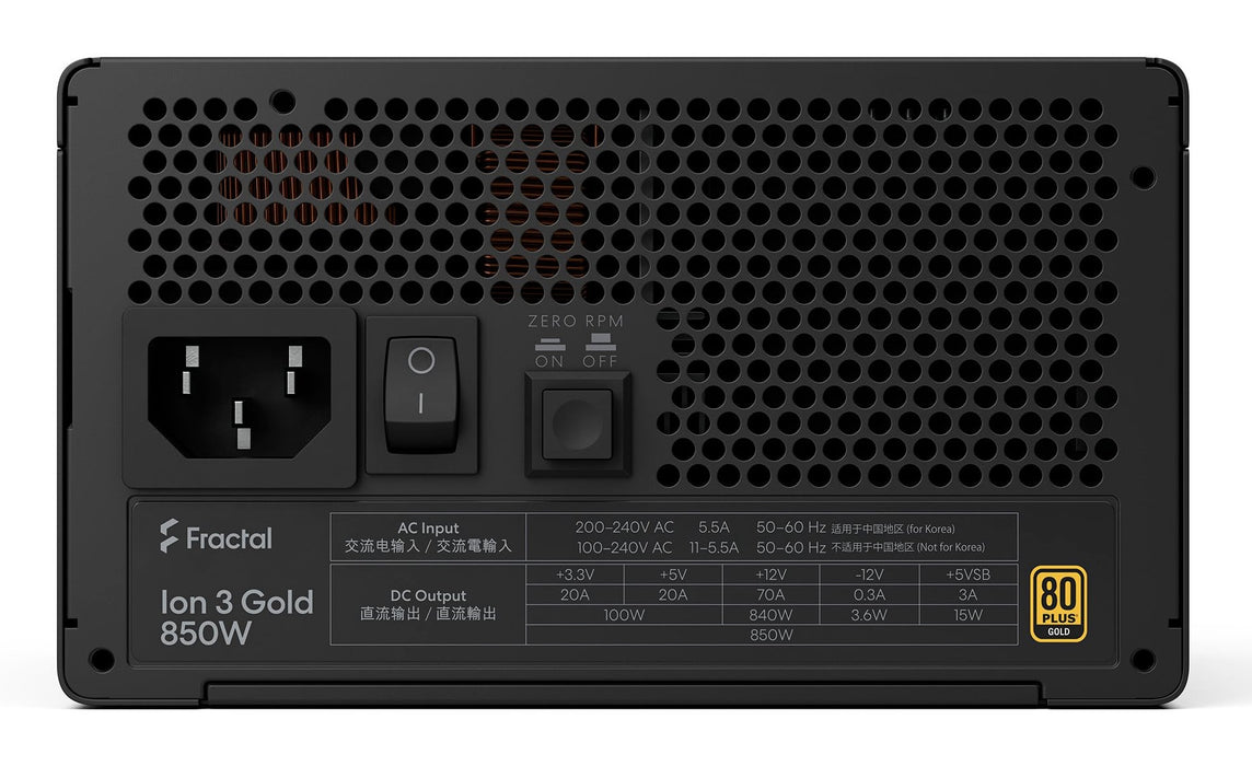 EAN 7340172710264 - Fractal Design Ion 3 Gold 850W unidad de fuente de alimentación 24-pin ATX ATX Negro imagen 3