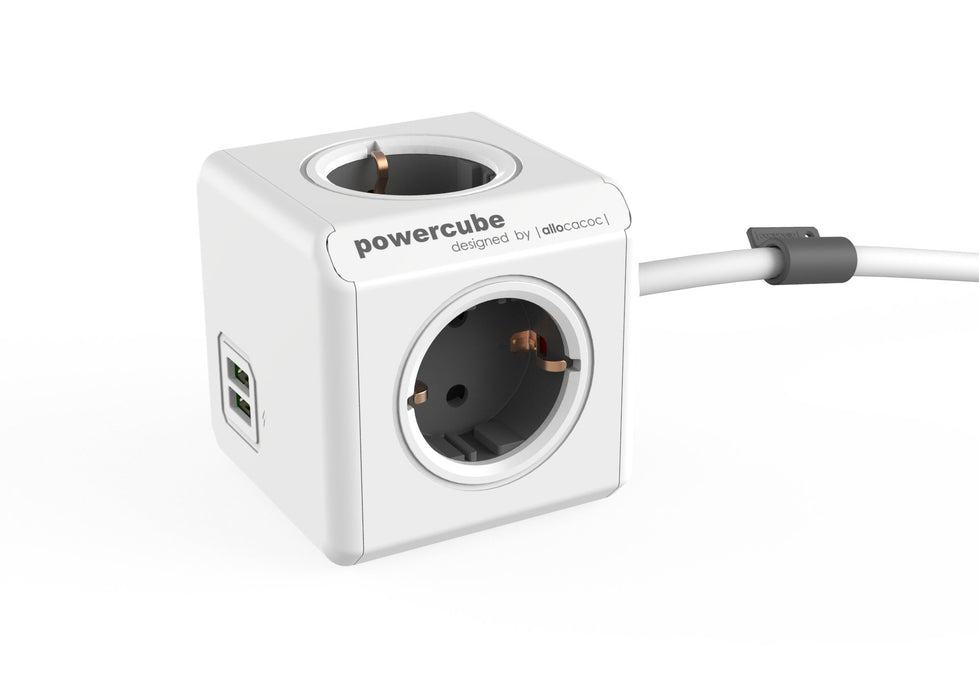 EAN 8718444082194 - Allocacoc PowerCube base múltiple 1,5 m 4 salidas AC Interior Gris, Blanco imagen 1
