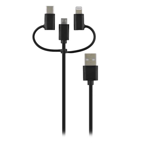 EAN 3303170112052 - T'nB WCBL3IN1 cable USB 1 m USB A USB C/Micro-USB B/Lightning Blanco imagen 1