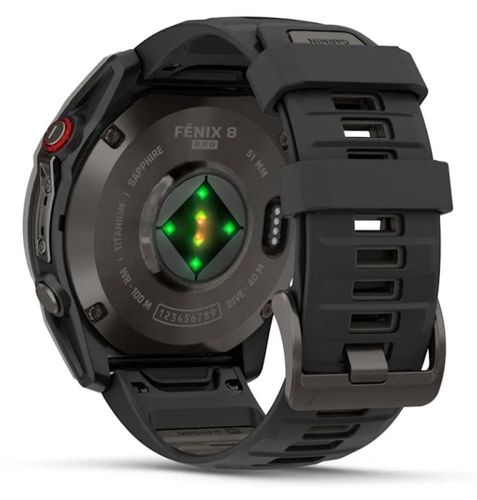 EAN 753759350970 - Garmin fēnix 8 Pro 3,56 cm (1.4") AMOLED 51 mm Digital 454 x 454 Pixeles Pantalla táctil Negro, Gris, Tita imagen 12