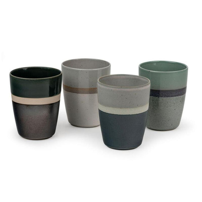 1x4 Bredemeijer Mugs Sven  200ml Mugs Stoneware Stripes 147080