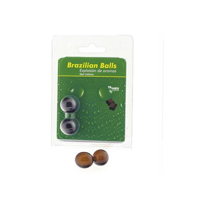 2  Brazilian Balls Explosion De Aromas Gel Intimo -  Chocolate