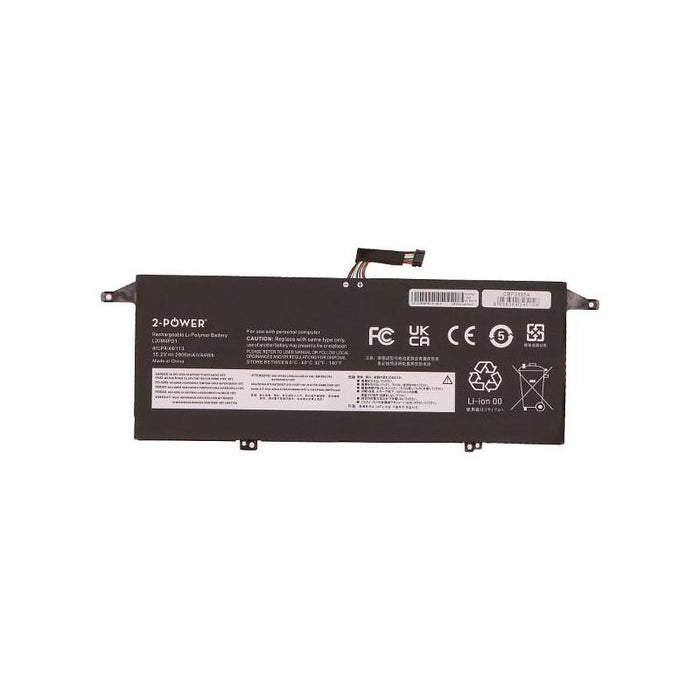 2-Power Batería 15.2v 2900mah Para Lenovo Thinkbook 13x Itg 20wj 2p-L20l4pd1