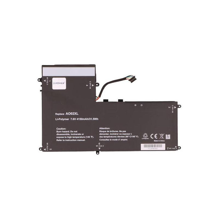 2-Power Batería 7.6v 4150mah Para Hp Elitepad 1000 G2 Tablet 2p-728250-421