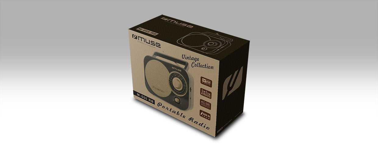 EAN 3700460205454 - Muse M-055 RB Portátil Analógica Negro, Oro imagen 5