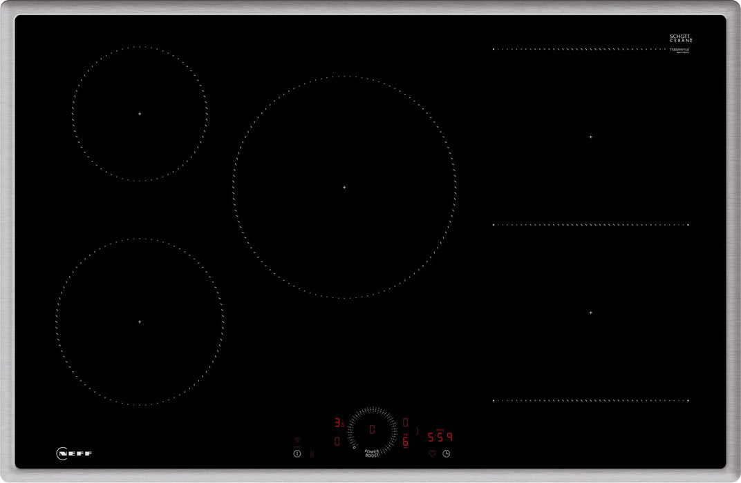 EAN 4242004272694 - Neff T58SHW1L0 hobs Negro, Acero inoxidable Integrado 80 cm Con placa de inducción 5 zona(s) imagen 1