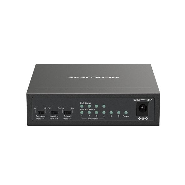 EAN 6957939003616 - Mercusys MS106P switch No administrado Fast Ethernet (10/100) Energía sobre Ethernet (PoE) Montaje en par imagen 3