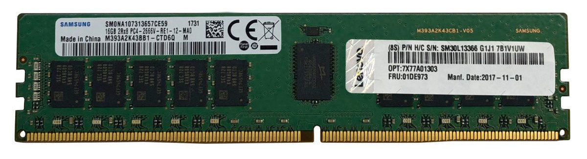 EAN 0889488592012 - Lenovo 4X77A77495 módulo de memoria 16 GB 1 x 16 GB DDR4 288-pin DIMM ECC imagen 1