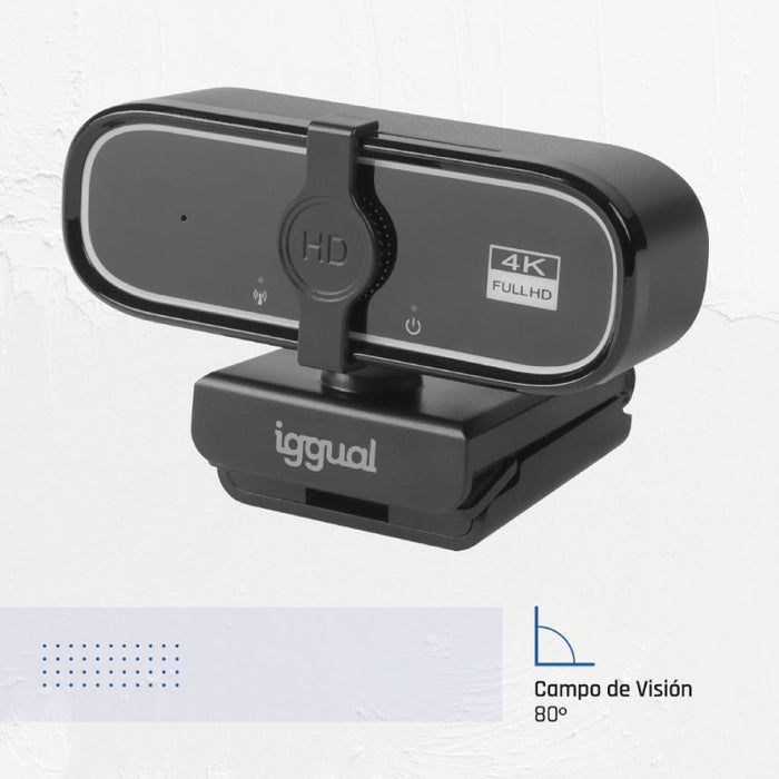 EAN 8435364319949 - iggual USB 4K UHD WC3840 Business Pro View cámara web 8 MP 3840 x 2160 Pixeles Negro imagen 14