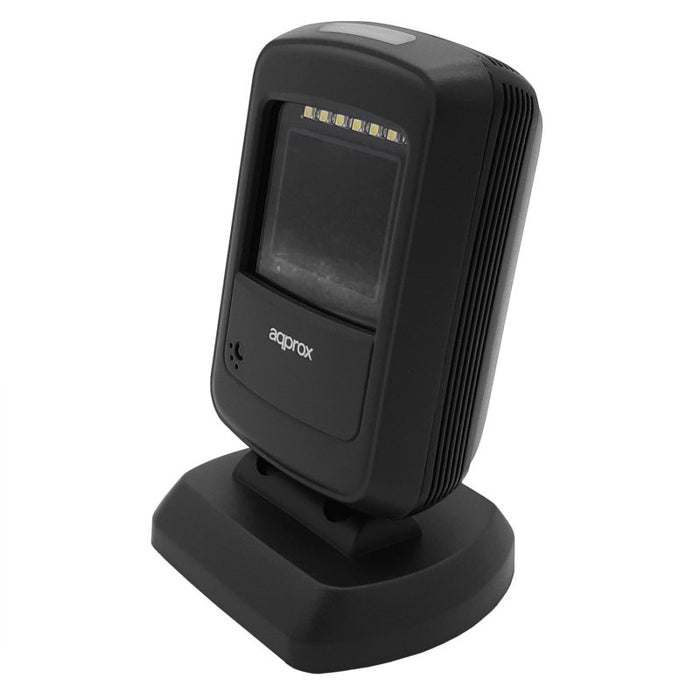 EAN 8435099527237 - Approx appLS07DESK Lector de códigos de barras fijo 1D/2D CMOS Negro, Gris imagen 1