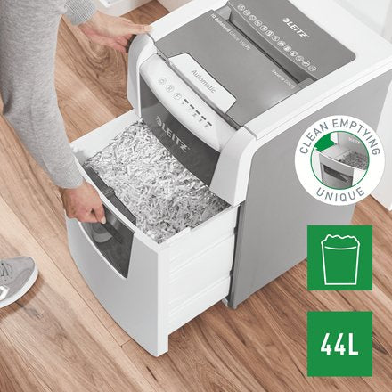EAN 4002432124114 - Leitz 80140000 triturador de papel Microcorte 55 dB 22 cm Gris, Blanco imagen 9