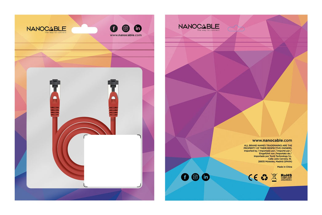 EAN 8433281015869 - Nanocable 10.20.2000-R cable de red 0,5 m Cat8.1 S/FTP (S-STP) imagen 5
