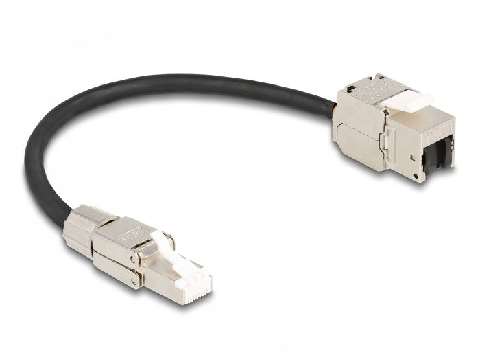 EAN 4043619872039 - DeLOCK 87203 cable de red Negro, Plata 0,25 m Cat6a S/FTP (S-STP) imagen 1
