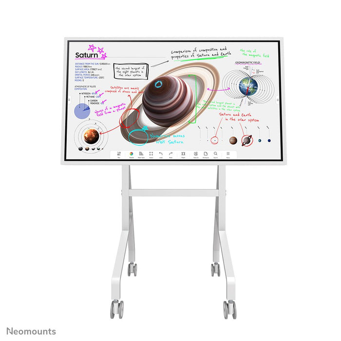 EAN 8717371449940 - Neomounts FL50-515WH1 mueble y soporte para dispositivo multimedia Blanco Panel plano Mesita con ruedas p imagen 3