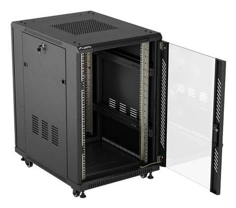 EAN 5901969448283 - Lanberg FF01-6818-12B armario rack 18U Rack o bastidor independiente Negro imagen 5