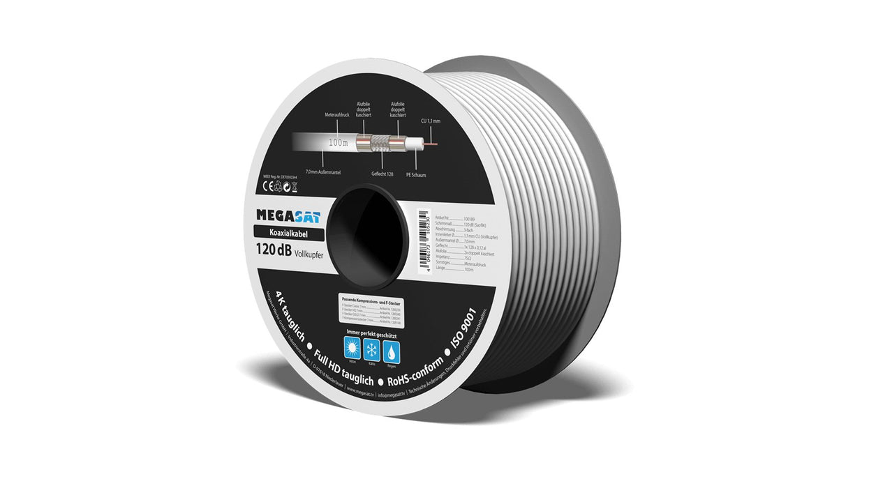 EAN 4046173107906 - Megasat 100223 cable coaxial 500 m No Blanco imagen 2
