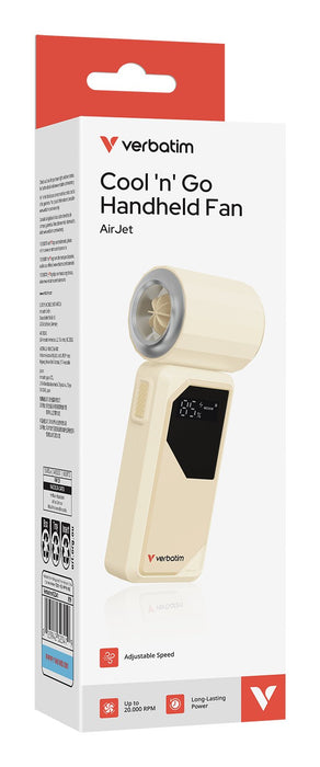 EAN 23942323419 - Verbatim Cool 'n' Go AirJet Plata, Blanco Ventilador de mano imagen 6