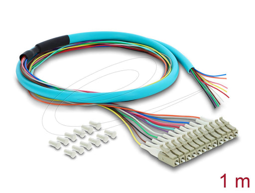 EAN 4043619910540 - DeLOCK 91054 Cable de fibra óptica e InfiniBand 1 m 12x LC Pigtail Azul imagen 1