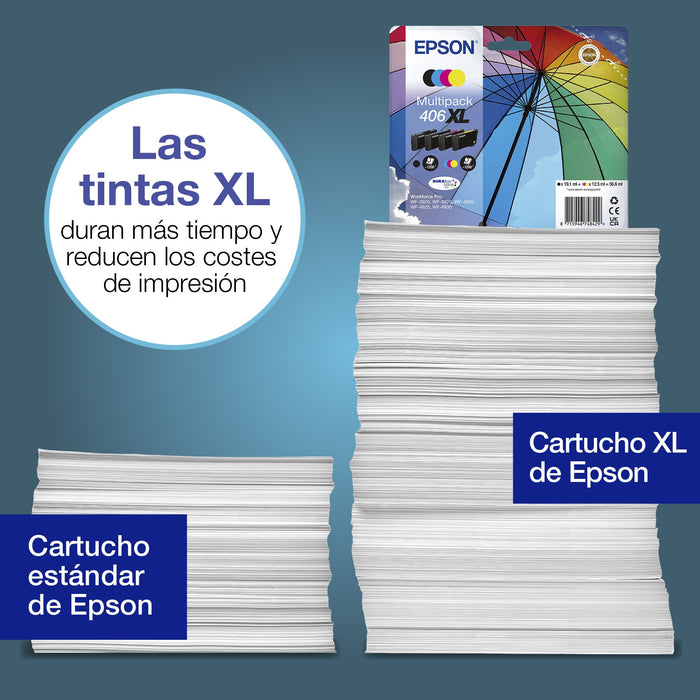 EAN 8715946748313 - Epson 406 Umbrella DURABrite Ultra cartucho de tinta 1 pieza(s) Original Rendimiento estándar Cian, Negro imagen 1