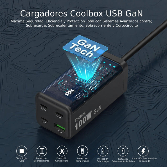 EAN 8436624423772 - CoolBox COO-CUP-100C3AB cargador de dispositivo móvil Monitor de vídeo para bebé, Barbero eléctrico, Dict imagen 6
