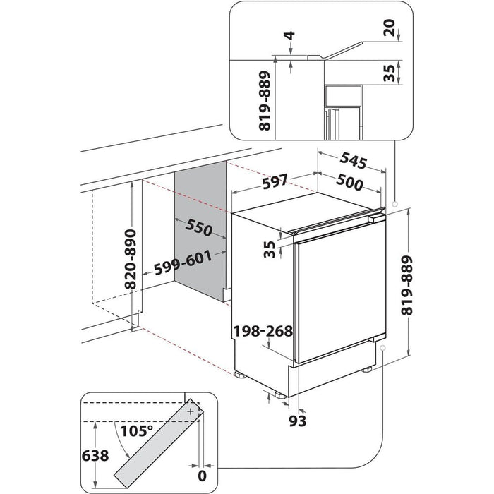 EAN 8003437054471 - Whirlpool WBUL021 frigorífico Integrado 144 L Blanco imagen 5