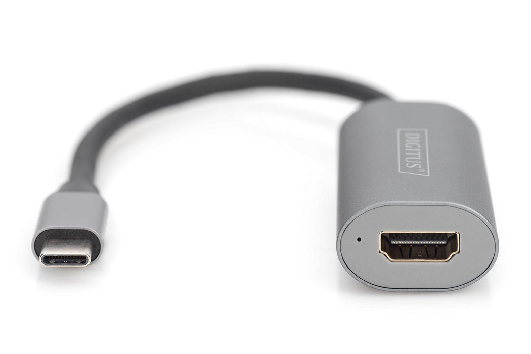 EAN 4016032478652 - Digitus DA-70822 adaptador de cable de vídeo 0,2 m HDMI tipo A (Estándar) USB Tipo C Aluminio, Negro imagen 3