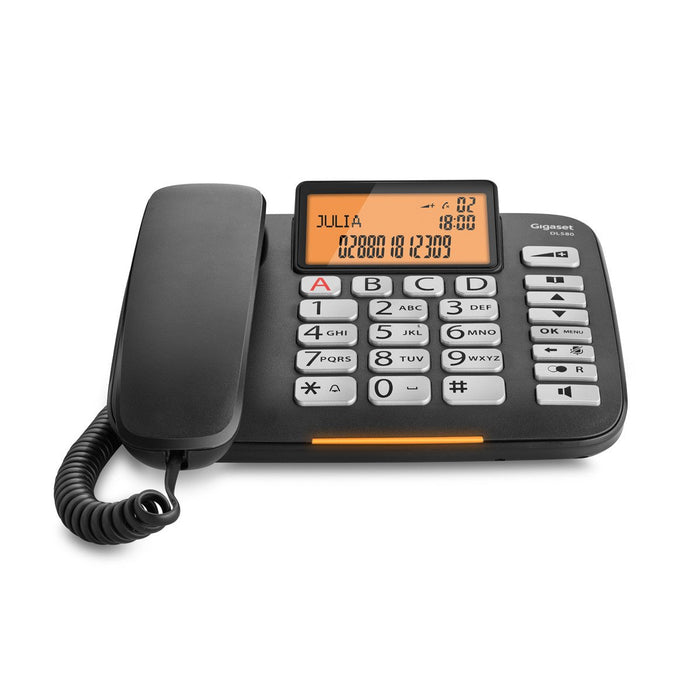 EAN 4250366855431 - Gigaset DL 580 Teléfono analógico Identificador de llamadas Negro imagen 3